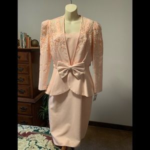 NWT Beautiful Peach Dressy Dress with jacket